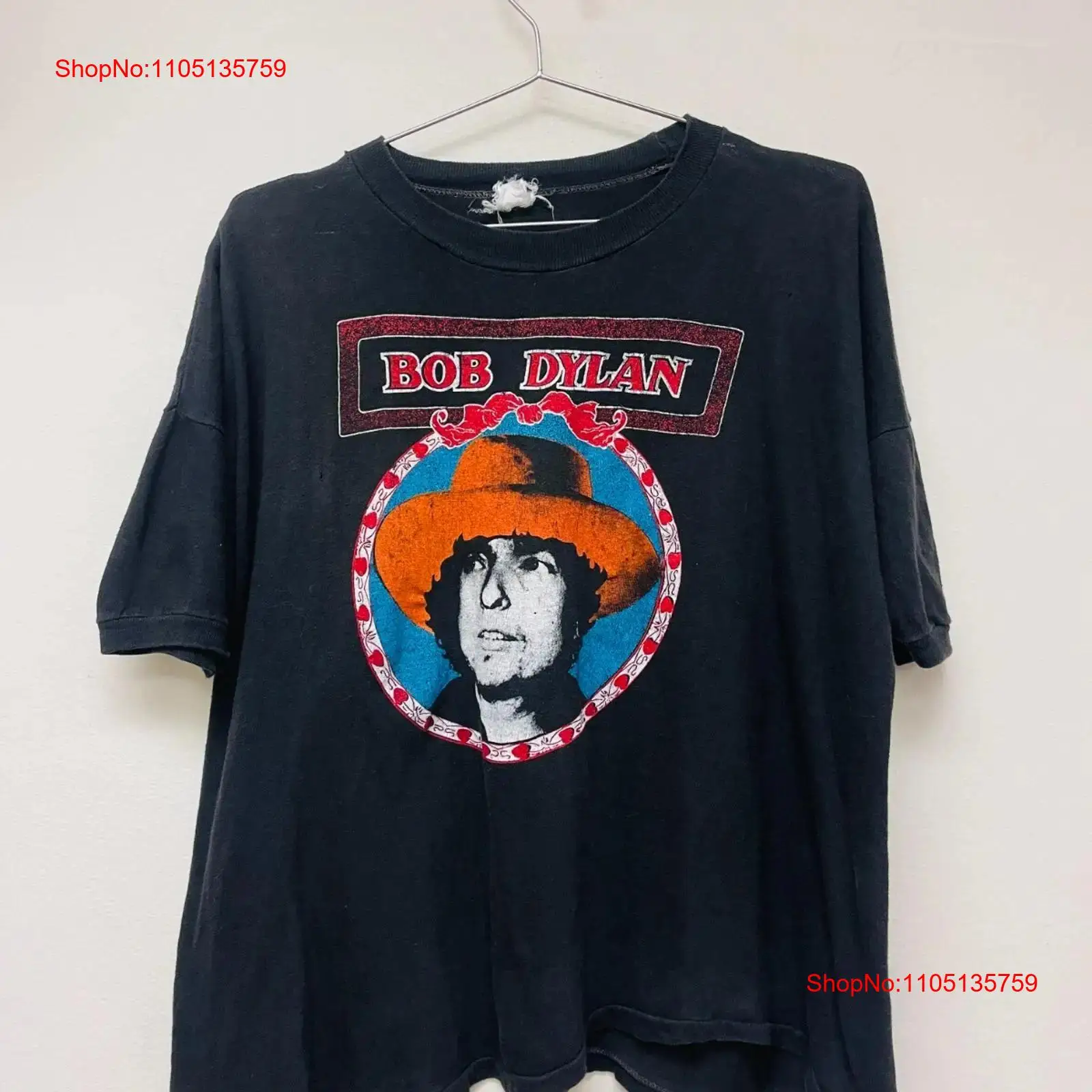 Men'S Fashion 70S - 빈티지 밥 딜런 티셔츠 1970년대 70년대