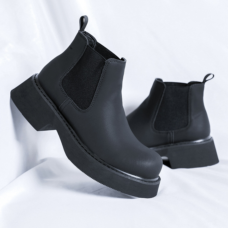 Mens Fashion Dress Shoes - 남성용 럭셔리 패션 첼시 부츠 블랙