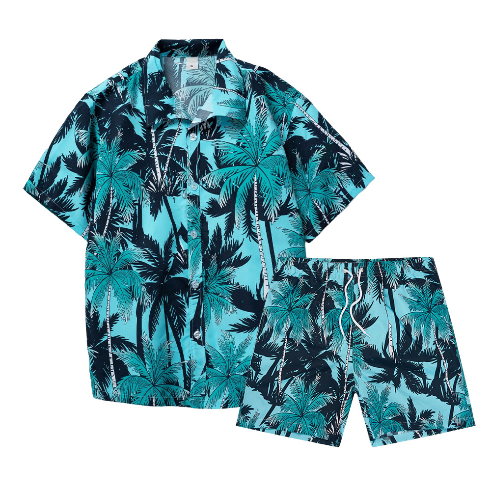 Mens Fashion Suits - 하와이안 코코넛 나무 3D 프린트 남성