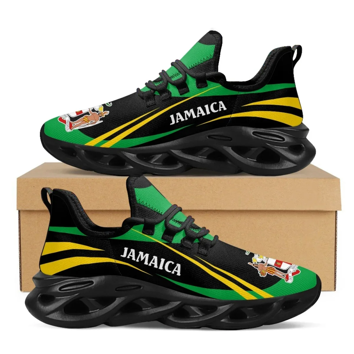 Men'S Fashion Running Shoes - 자메이카 국기 프린트 신발 남성 스니커즈