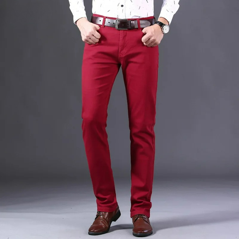 Men'S Fashion Reviews - 브랜드 클래식 스타일 남성 와인 레드