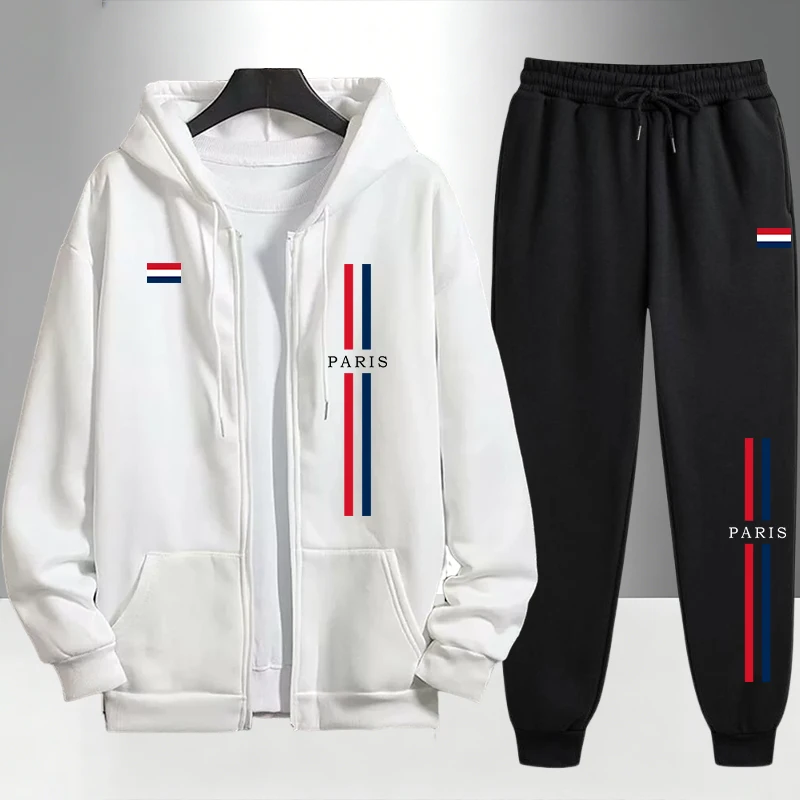 Men'S Fashion Zipper Hoodie - 파리 패션 남성 세트 지퍼 아우터웨어