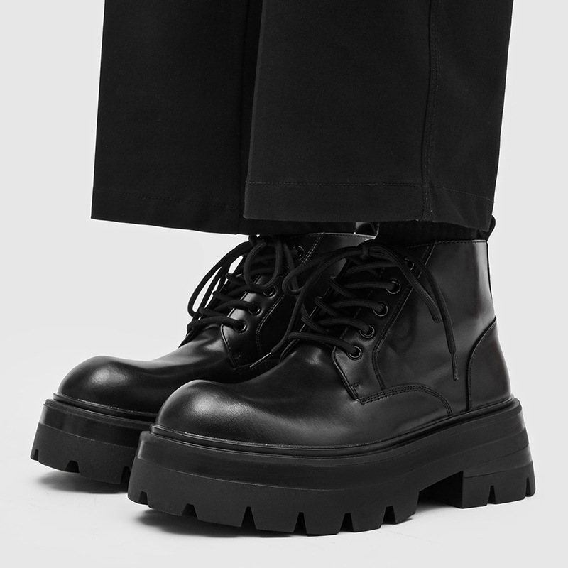 Mens Fashion Dress Shoes - 남성 패션 플랫폼 부츠 레이스업 오리지널