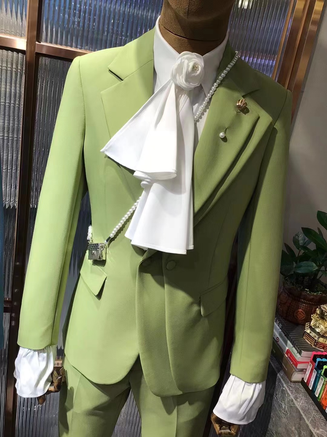 Mens Fashion Blazer - 맞춤형 최신 디자인 패션 녹색 웨딩