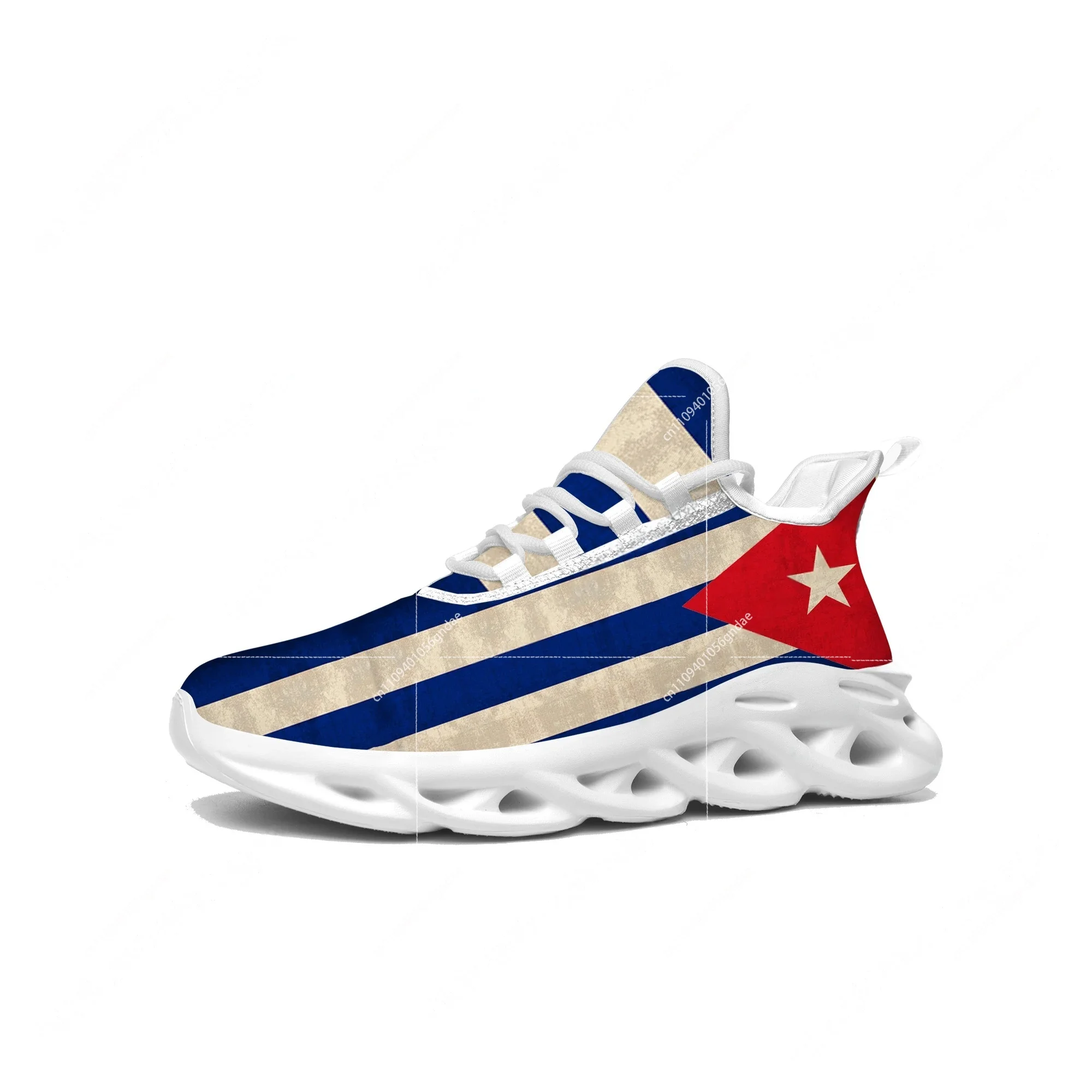 Men'S Fashion Running Shoes - 쿠바 국기 플랫 스니커즈 남성 여성
