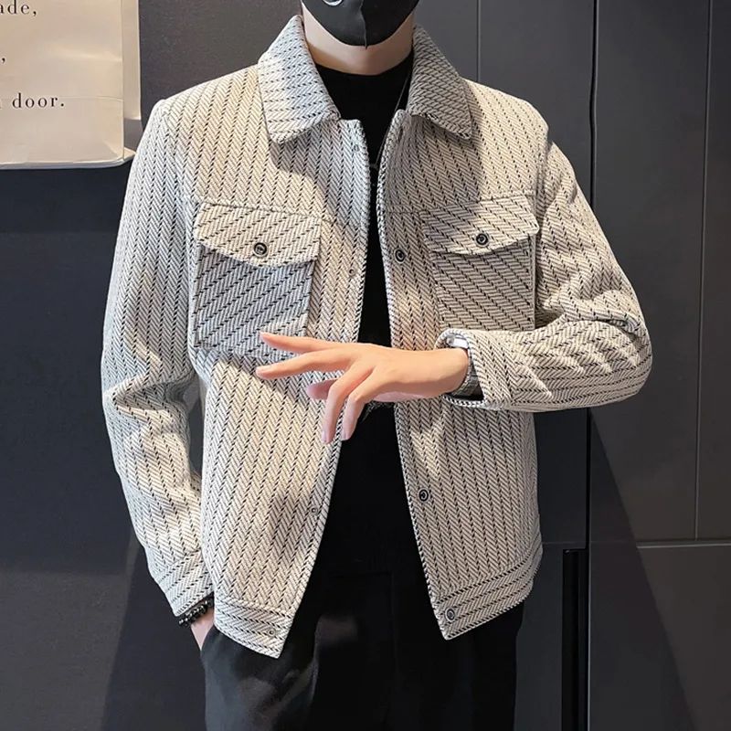 Men'S Fashion Reviews - 남성용 울 & 혼방 코트 스트라이프
