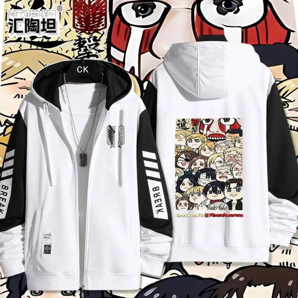 Men'S Fashion Zipper Hoodie - Ackerman Levi Mikasa·Ackerman Eren Jaeger Costum