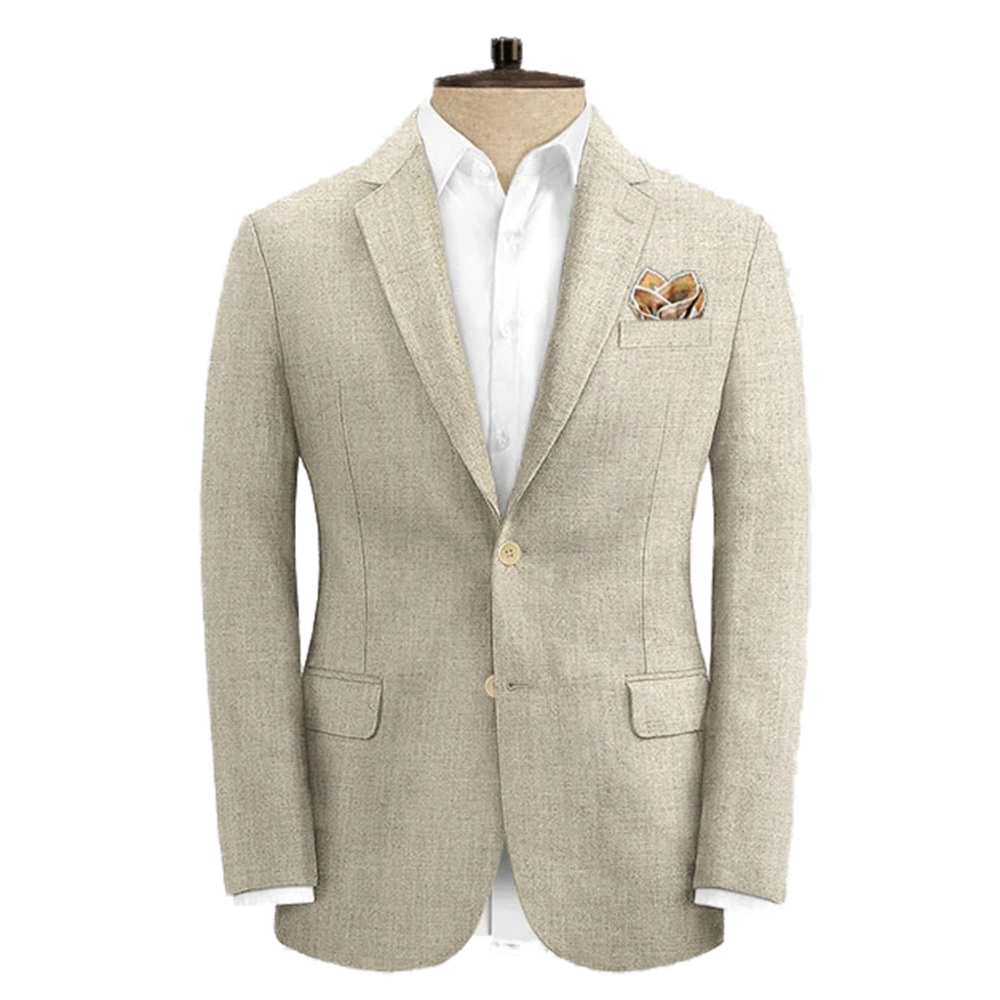 Mens Fashion Blazer - 2025 럭셔리 여름 통기성 레노 직조