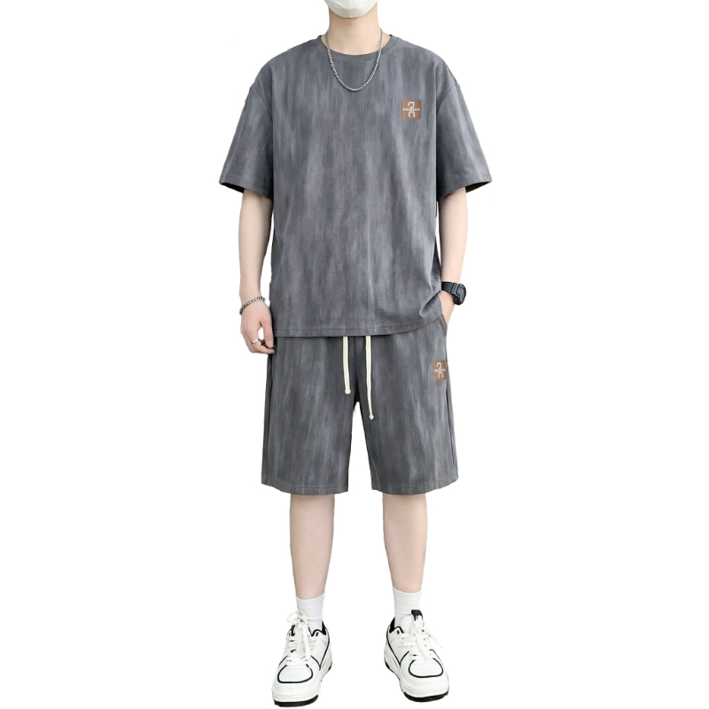 Mens Fashion Suits - 【티셔츠 + 5포인트 반바지】남성용 티셔츠 세트