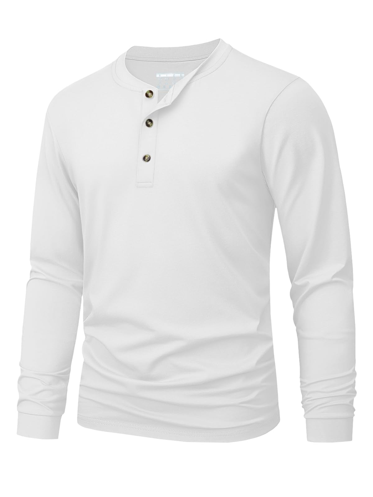 Men'S Fashion Clothing - 남성용 헨리 티셔츠 심플 솔리드 컬러