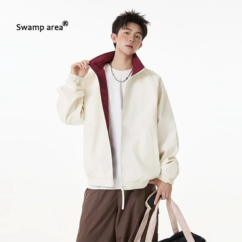 남성 스탠드 칼라 루즈핏 봄버 재킷 솔리드 컬러 캐주얼 - Harrington Jacket 리뷰 및 가격