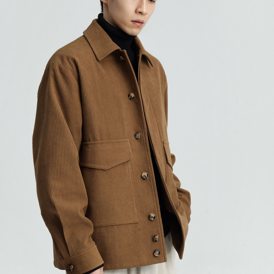 남성 코듀로이 캐주얼 재킷, 레트로 한국 패션 코트,  - Harrington Jacket 리뷰 및 가격