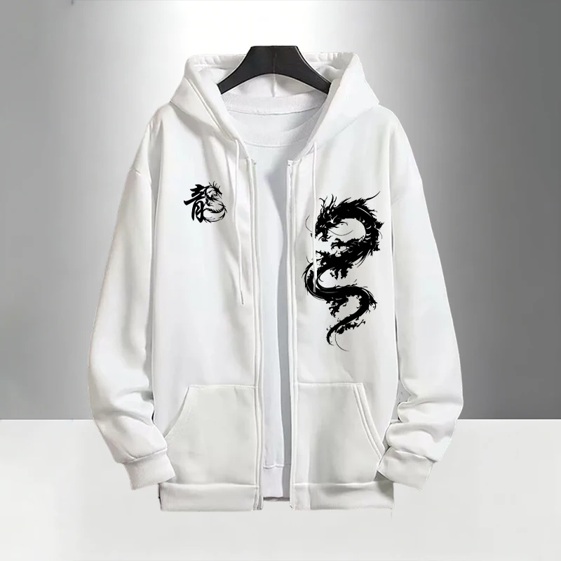 남성용 중국 용 프린트 트랙수트, 지퍼 후드 스웨트셔츠 - Men'S Fashion Zipper Hoodie 리뷰 및 가격