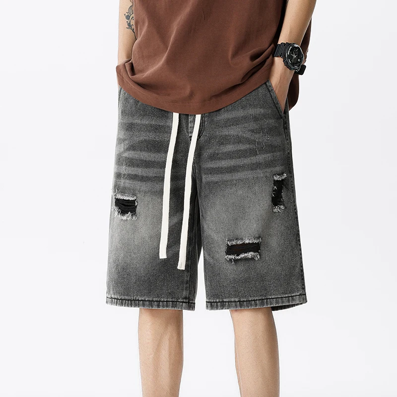 여름 얇은 데님 반바지 남성 레트로 streetwear - Men'S Fashion Overalls 리뷰 및 가격