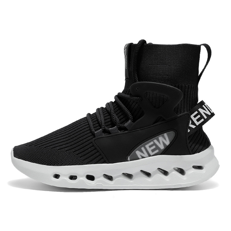 트렌디한 남성 하이탑 양말 신발 통기성 메쉬 두꺼운 밑 - Men'S Fashion Running Shoes 리뷰 및 가격