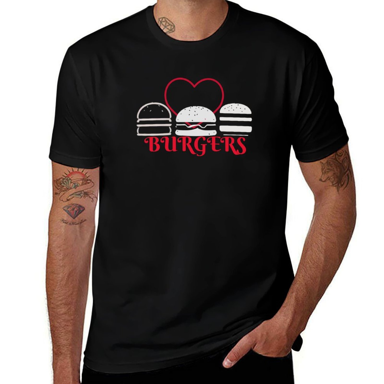 LOVE BURGERS - HAMBURGERS 티셔츠  - Men'S Fashion Hamburg 리뷰 및 가격