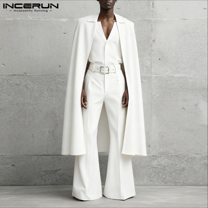 INCERUN 남성 세트 솔리드 컬러 라펠 긴소매 롱  - Mens Fashion Blazer 리뷰 및 가격