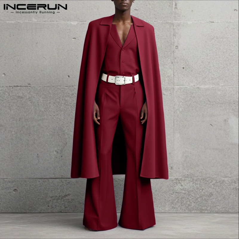 INCERUN 남성 세트 솔리드 컬러 라펠 긴소매 롱  - Mens Fashion Blazer 리뷰 및 가격