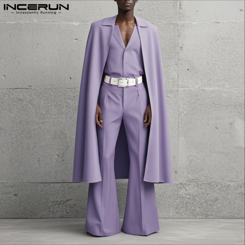 INCERUN 남성 세트 솔리드 컬러 라펠 긴소매 롱  - Mens Fashion Blazer 리뷰 및 가격