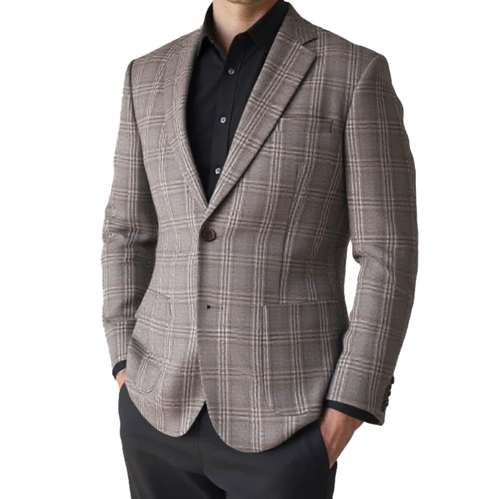 2026 패션 남성 재킷 브라운 그레이 체크 블레이저  - Mens Fashion Blazer 리뷰 및 가격