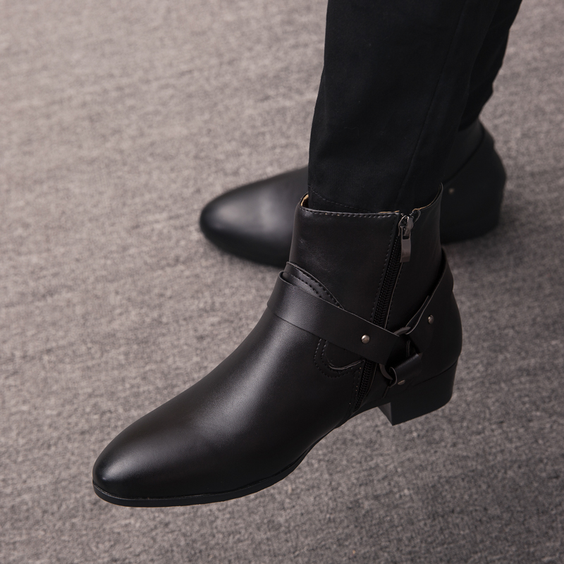 2026 새로운 발목 부츠 PU 가죽 남성 부츠 가을  - Mens Fashion Dress Shoes 리뷰 및 가격