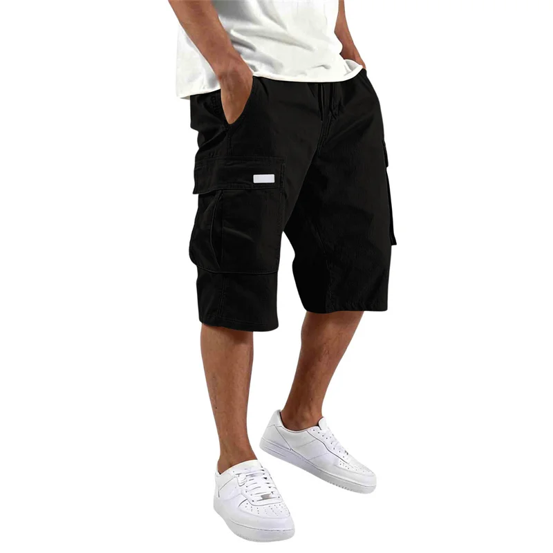 새로운 남성 스트레이트 팬츠 캐주얼 멀티 포켓 반바지  - Men'S Fashion Overalls 리뷰 및 가격