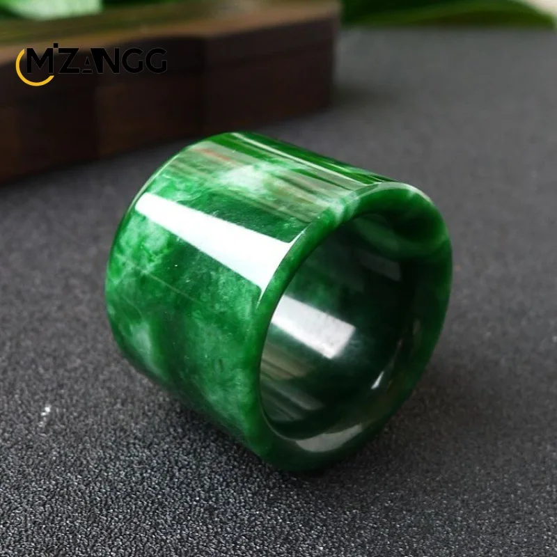 천연 미얀마 경옥 반지, 중국 조각, 분위기 있는 럭셔 - Men'S Fashion Rings 리뷰 및 가격