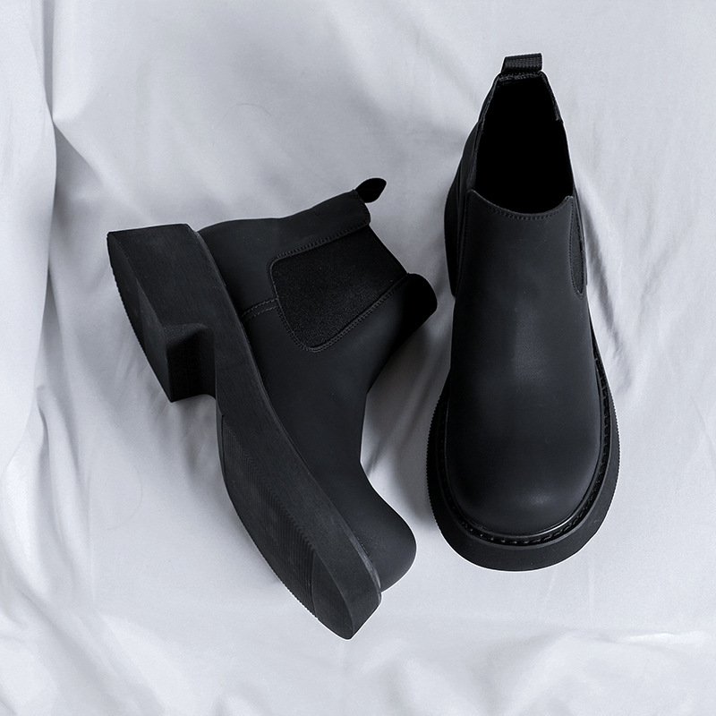 남성용 럭셔리 패션 첼시 부츠 블랙 트렌디 플랫폼 슈즈 - Mens Fashion Dress Shoes 리뷰 및 가격