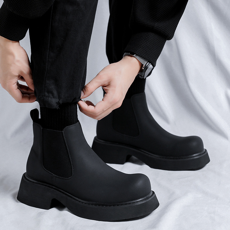 남성용 럭셔리 패션 첼시 부츠 블랙 트렌디 플랫폼 슈즈 - Mens Fashion Dress Shoes 리뷰 및 가격