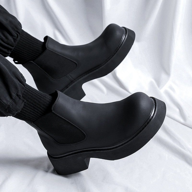 남성용 럭셔리 패션 첼시 부츠 블랙 트렌디 플랫폼 슈즈 - Mens Fashion Dress Shoes 리뷰 및 가격
