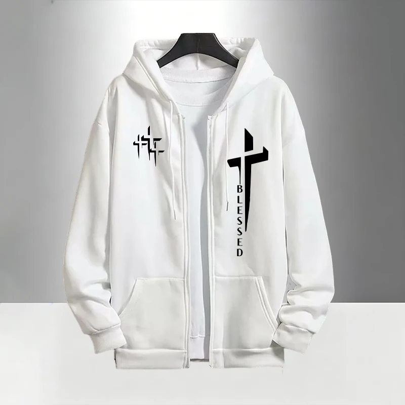 도시적인 캐주얼 패션 후드티 아우터웨어 세트 크로스 블 - Men'S Fashion Zipper Hoodie 리뷰 및 가격