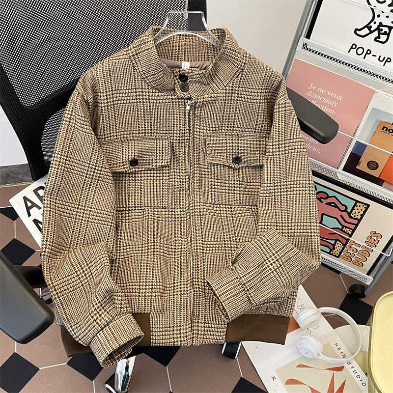 여성용 브라운 체크 무늬 가을 자켓 코트 빈티지 하라주 - Harrington Jacket 리뷰 및 가격