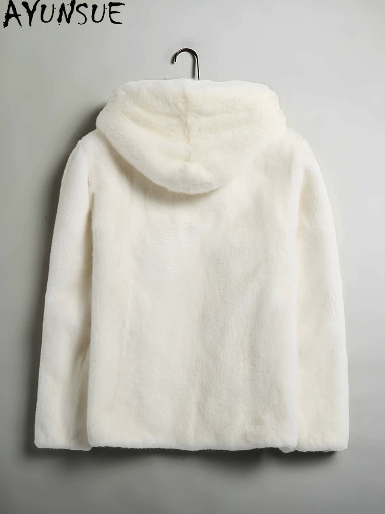 AYUSNUE 천연 밍크 코트 남성 고급 의류 패션 겨 - Men'S Fashion Zipper Hoodie 리뷰 및 가격