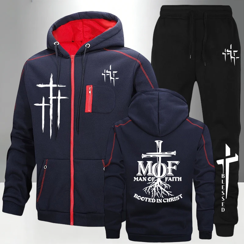 Man of Faith 지퍼 후드티 스웨트팬츠 가을 겨 - Men'S Fashion Zipper Hoodie 리뷰 및 가격