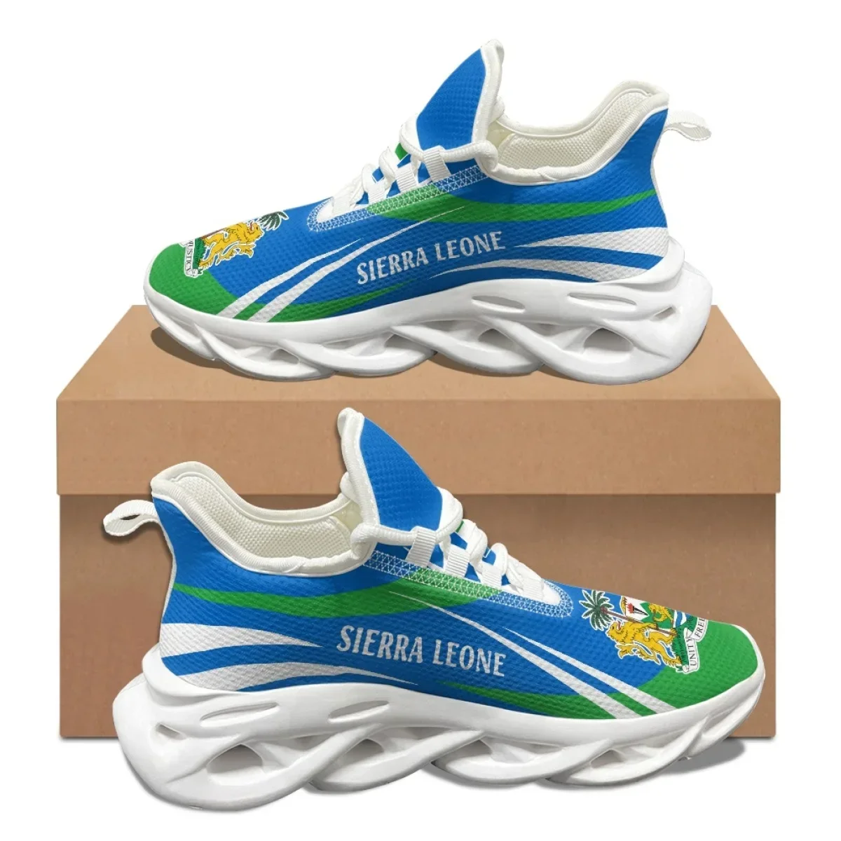 디자이너 스니커즈 남성용 시에라리온 국기 프린트 캐주얼 - Men'S Fashion Running Shoes 리뷰 및 가격