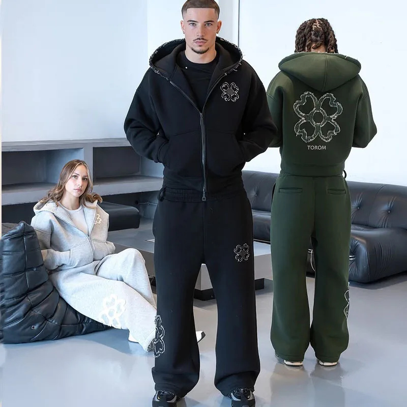 봄 가을 오버사이즈 네잎 클로버 아플리케 지퍼업 후드티 - Mens Fashion Zip Up 리뷰 및 가격