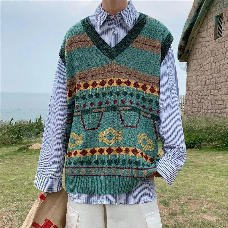 남성용 한국 패션 니트 조끼, 인기 의류, 민소매, 비 - Men'S Fashion Reviews 리뷰 및 가격