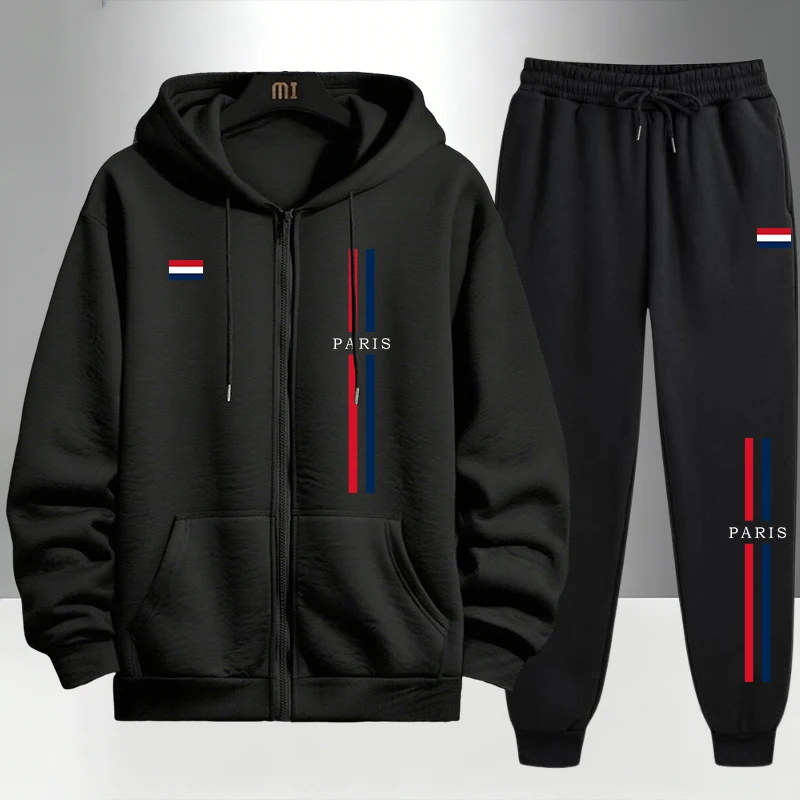 파리 패션 남성 세트 지퍼 아우터웨어 및 스웨트팬츠 가 - Men'S Fashion Zipper Hoodie 리뷰 및 가격