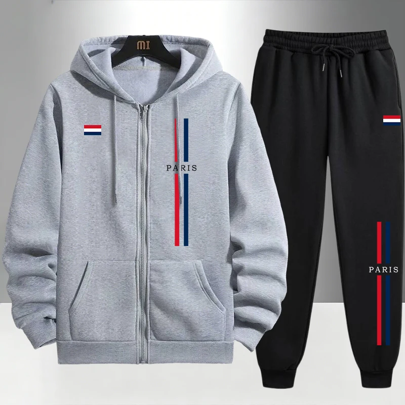 파리 패션 남성 세트 지퍼 아우터웨어 및 스웨트팬츠 가 - Men'S Fashion Zipper Hoodie 리뷰 및 가격