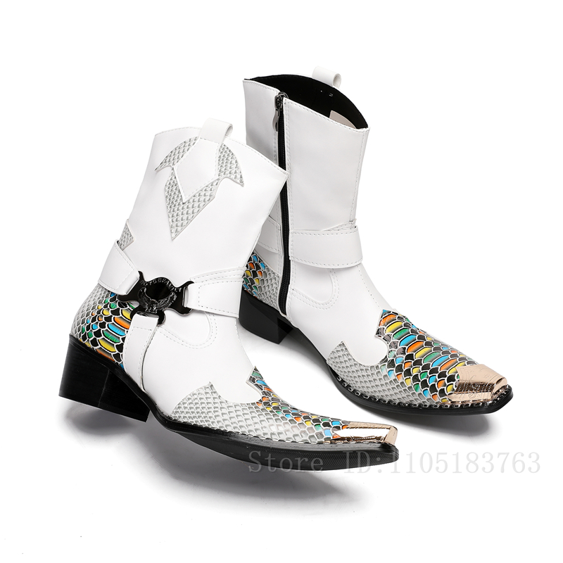 영국 스타일 수제 남성 부츠 금속 스퀘어 발가락 정품  - Mens Fashion Dress Shoes 리뷰 및 가격