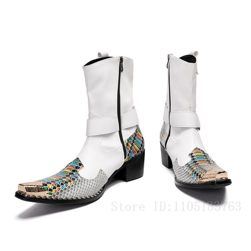 영국 스타일 수제 남성 부츠 금속 스퀘어 발가락 정품  - Mens Fashion Dress Shoes 리뷰 및 가격