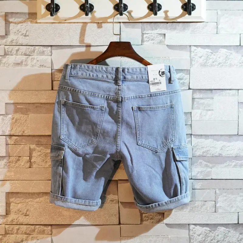 남성용 루즈핏 스트레이트 숏 데님 반바지, 포켓 배기  - Men'S Fashion Overalls 리뷰 및 가격