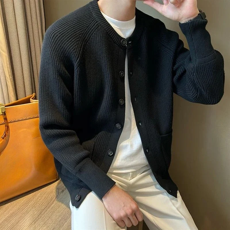 GELITAYIN두꺼운 니트 카디건 남자 솔리드 컬러  - Men'S Fashion Reviews 리뷰 및 가격