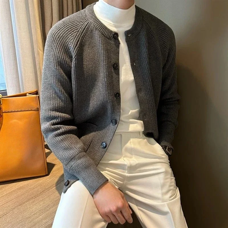 GELITAYIN두꺼운 니트 카디건 남자 솔리드 컬러  - Men'S Fashion Reviews 리뷰 및 가격