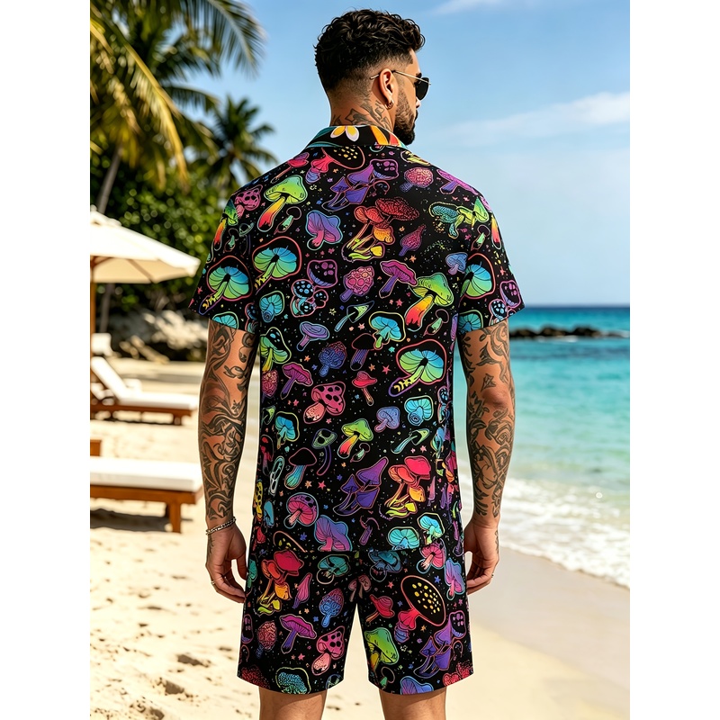 남성 패션 3D 버섯 프린트 수트 편안한 원단의 캐주얼 - Mens Fashion Suits 리뷰 및 가격