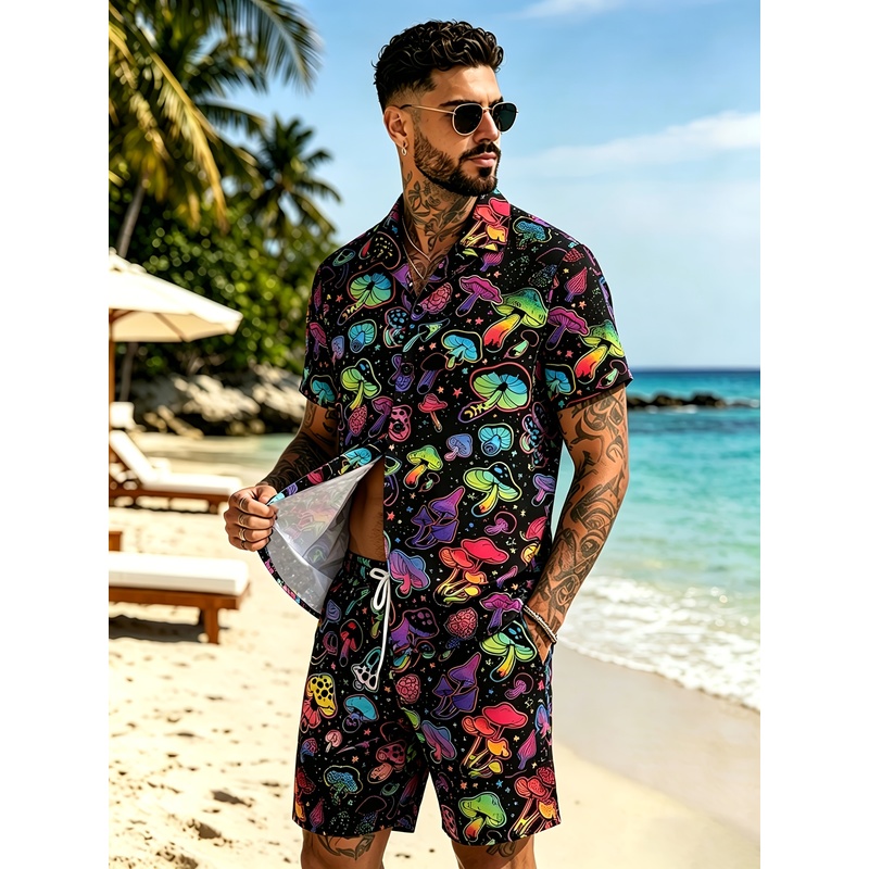 남성 패션 3D 버섯 프린트 수트 편안한 원단의 캐주얼 - Mens Fashion Suits 리뷰 및 가격