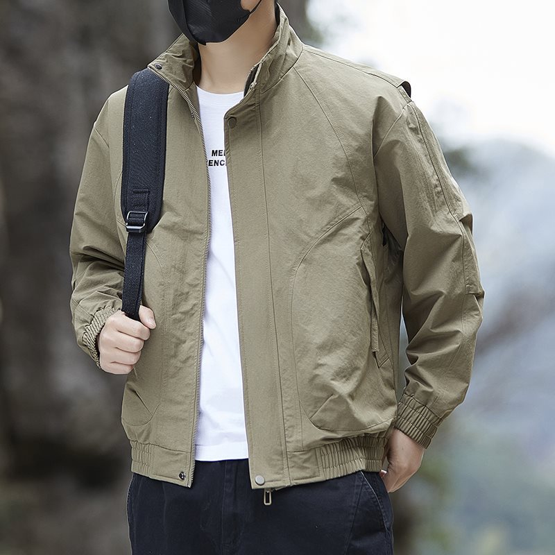 비즈니스 캐주얼 얇은 스탠드 칼라 재킷 남성 하이 엔드 - Harrington Jacket 리뷰 및 가격