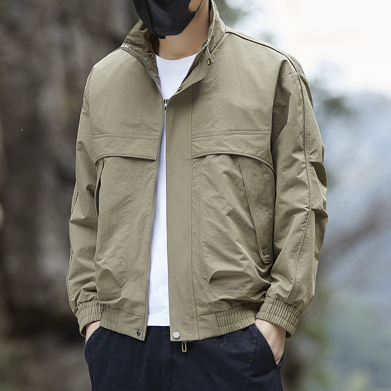 비즈니스 캐주얼 얇은 스탠드 칼라 재킷 남성 하이 엔드 - Harrington Jacket 리뷰 및 가격