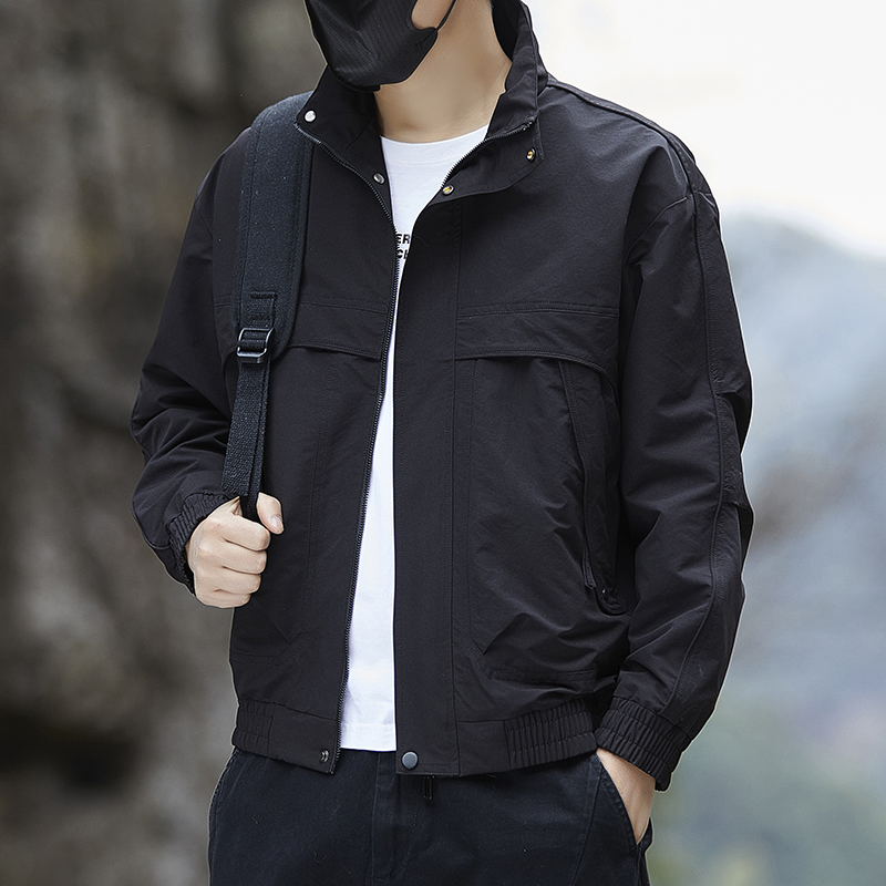 비즈니스 캐주얼 얇은 스탠드 칼라 재킷 남성 하이 엔드 - Harrington Jacket 리뷰 및 가격