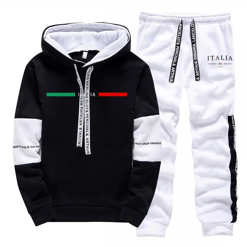 패션 남성 트랙수트 프린트 캐주얼 스웨트셔츠 스포츠웨어 - Men'S Fashion Clothing 리뷰 및 가격